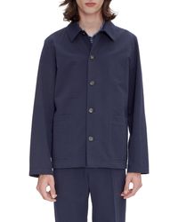 A.P.C. - A. P.c. Vincent Goffered Cotton Button-up Shirt Jacket - Lyst