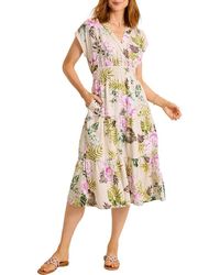 Tommy Bahama - Petal Of Luxury Linen Blend Tiered Dress - Lyst