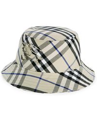 Burberry - Ekd Check Twill Bucket Hat - Lyst