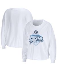 Tennessee Titans WEAR by Erin Andrews Women's Waffle Knit Long Sleeve  T-Shirt & Shorts Lounge Set - Navy