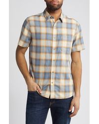 Pendleton - Dawson Plaid Short Sleeve Linen Blend Button-up Shirt - Lyst