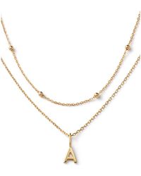Ana Luisa - Layered Letter Necklace - Lyst