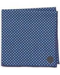 CLIFTON WILSON - Diamond Jacquard Wool Pocket Square - Lyst