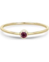 Zoe Chicco - 14K Bezel Birthstone Stacking Ring - Lyst