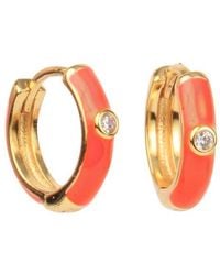 Color Shout - Enamel Huggie Hoops - Lyst