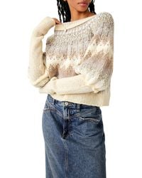 Free People - Home For The Holidays Juliet Sleeve Sweater - Lyst