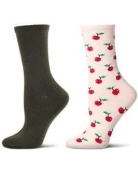 Memoi - Assorted 2-Pack Crew Socks - Lyst