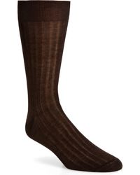 Canali - Cotton Rib Dress Socks - Lyst