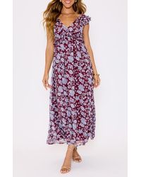 Vici Collection - Enchanting Floral Ruffle Maxi Dress - Lyst