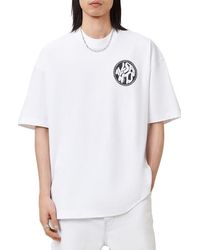 AllSaints - Distortion Oversize Graphic T-Shirt - Lyst