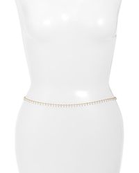 VIDAKUSH - Faux Pearl Cluster Belly Chain - Lyst