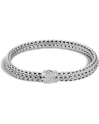 John Hardy - Small Classic Chain Pavé Diamond Bracelet - Lyst