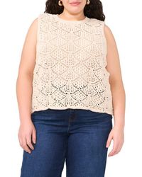 Vince Camuto - Open Stitch Sleeveless Sweater - Lyst