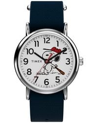 Timex - Peanuts X Timex Weekender Baseball 38Mm Fabric Strap Watch - Lyst