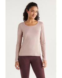 Zella - Restore Soft Lite Ruched Long Sleeve T-Shirt - Lyst