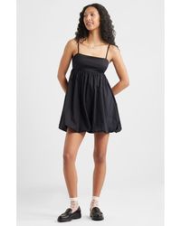 BP. - Bow Back Bubble Hem Minidress - Lyst