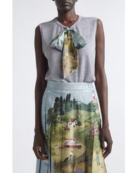 Thom Browne - Nantucket Scenic Silk Tie Cashmere & Silk Blend Sweater Vest - Lyst