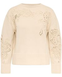 Maison Common - Cotton Pullover With Embroidery - Lyst