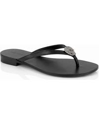 Philipp Plein - Nappa Flip Flop Sandals Crystal Skull - Lyst