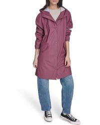 Levi's - Water Resistant Hooded Long Rain Jacket - Lyst