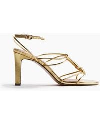 H&M - Heeled Strappy Sandals - Lyst