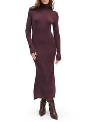 FAVORITE DAUGHTER - Be Your Girl Long Sleeve Merino Wool Blend Rib Sweater Dress - Lyst
