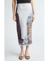 ELLISS - Poised Allover Print Jersey Skirt - Lyst