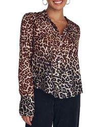 Bella Dahl - Ombré Leopard Print Button-Up Shirt - Lyst