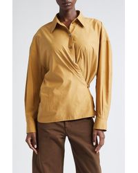 Lemaire - Twisted Cotton & Silk Button-Up Shirt - Lyst