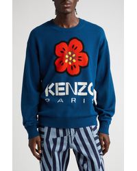 KENZO - Boke Flower Crewneck Wool Sweater - Lyst