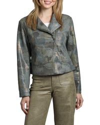 Apny - Faux Suede Moto Jacket - Lyst