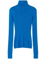Lanvin - Merino Wool And Silk Turtleneck Sweater - Lyst