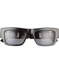 Versace - 53mm Polarized Rectangular Sunglasses - Lyst