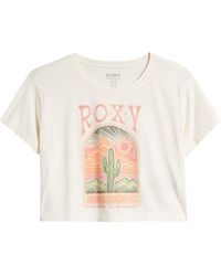 Roxy - Saguaro Cotton Crop Graphic T-shirt - Lyst