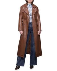 Avec Les Filles - Belted Faux Leather Utility Trench Coat - Lyst