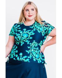 Calypsa - Plus Size Short Sleeve Adele Swim Top - Lyst