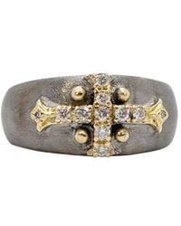 Armenta - Old World Diamond Cross Ring - Lyst