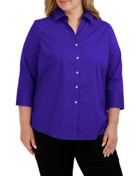 Foxcroft - Mary Non-iron Stretch Cotton Button-up Shirt - Lyst