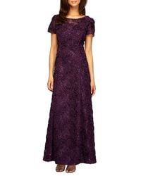 Alex Evenings - Embellished Lace A-Line Evening Gown - Lyst