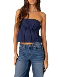 Edikted - Reva Strapless Cotton Top - Lyst