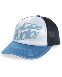 Acne Studios - Shadow Logo Satin Snapback Trucker Hat - Lyst