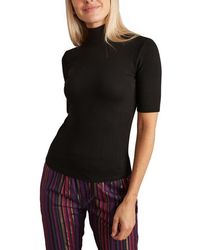 Marine Layer - Lexi Rib Mock Neck Top - Lyst