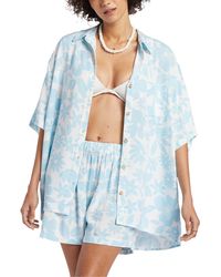 Billabong - On Vacation Oversize Floral Button-up Shirt - Lyst
