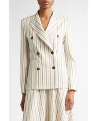 Max Mara - Pensile Stripe Double Breasted Jersey Jacket - Lyst