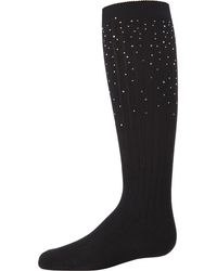 Memoi - Ribbed Gemstone Knee High Socks - Lyst