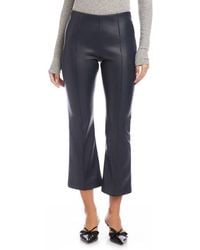 Fifteen Twenty - Sigourney Crop Flare Faux Leather Pants - Lyst