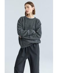 ALMINA CONCEPT - Ribbed Wool Crewneck Sweater - Lyst