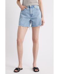 FRAME - The Easy High Waist Cutoff Shorts - Lyst