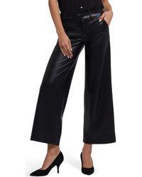 NYDJ - Faux Leather Wide Leg Ankle Pants - Lyst