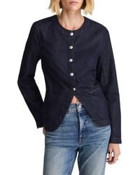 Madewell - Collarless Denim Cutaway Jacket - Lyst